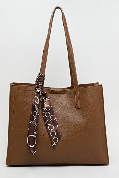 R&B Women's Brown Textured Shoulder Bag