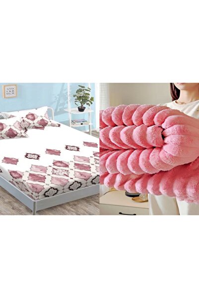 AngelsHome OFERTA DUO- Patura cocolino gofrata + Husa finet cu 2 fete perna