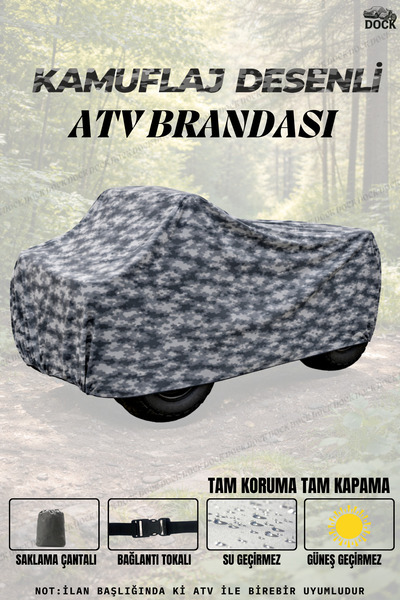 Dock Camouflage Patterned Yuki Smc Jumbo 1000 Atv Cover