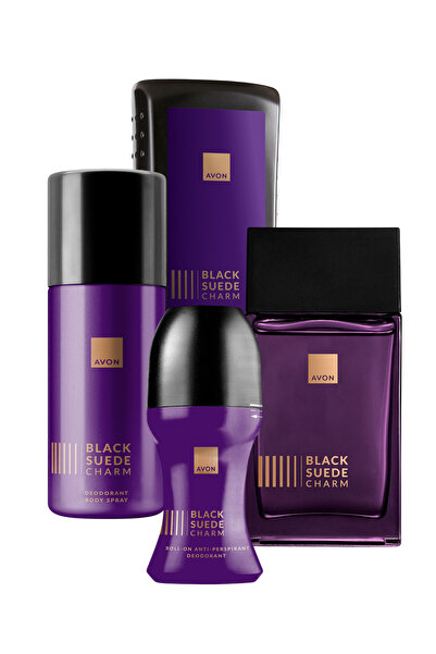 AVON Black Suede Charm Erkek Parfüm ve Bakım Paketi
