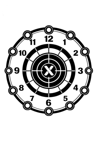 SİM Saat Formunda Dairesel Eğitim Atışı Hedefi 50x70cm (10 Adet)