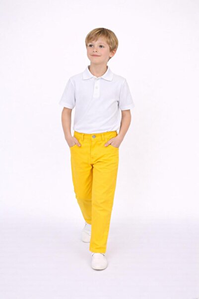 Dıgıl Kids Set pentru băieți Tricou cu guler polo Pantaloni din Lycra Alb Alb...