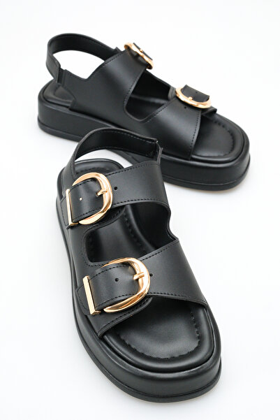 Solo Bag صندل نسائي بحزام مزدوج وتفاصيل مشبك، مرن وأنيق ومريح، مناسب للاستخدا...