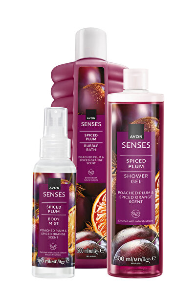 AVON Spiced Plum Baharatlı Erik ve Portakal Kokulu Banyo Paketi