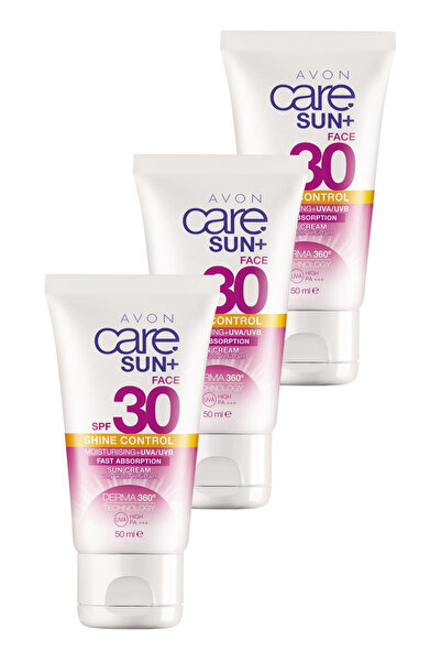 AVON Care Sun+ Shine Güneş Kremi SPF30 50 Ml. Üçlü Paket