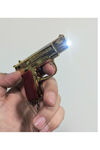 LRS STORE Mini Tabanca Figürlü Anahtarlıklı - Kırmızı Lazer + LED El Feneri Ö...