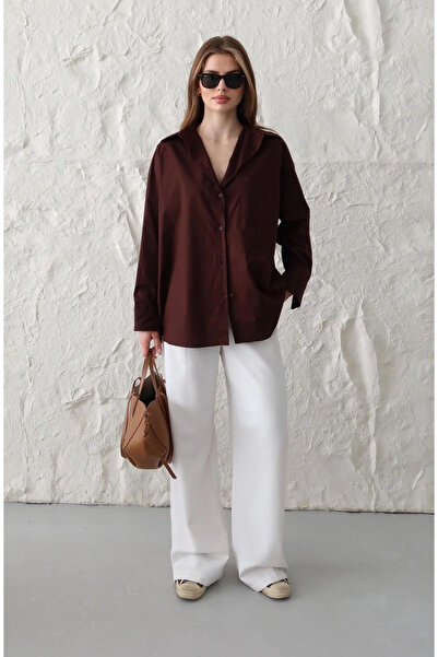 My Blog Brown Oversize Shirt - 5310