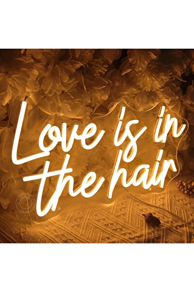 Slasa Love Is In The Hair LED Neon Sign Wall Decor 40 x 22.35 cm