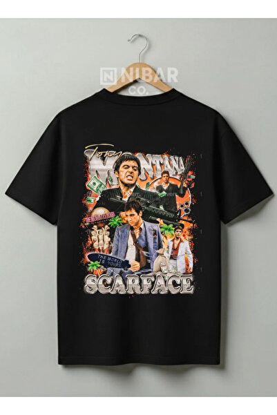 Grafftee Clothing تي شيرت للجنسين مطبوع عليه شخصية سكارفيس توني مونتانا مصنوع...