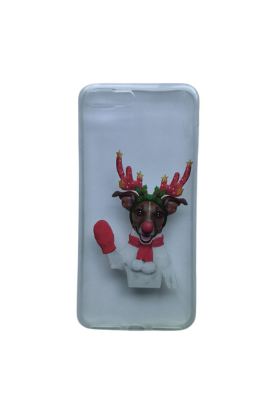 OEM Carcasă compatibilă cu iPhone 7 Plus, Husă transparentă din silicon Crăci...