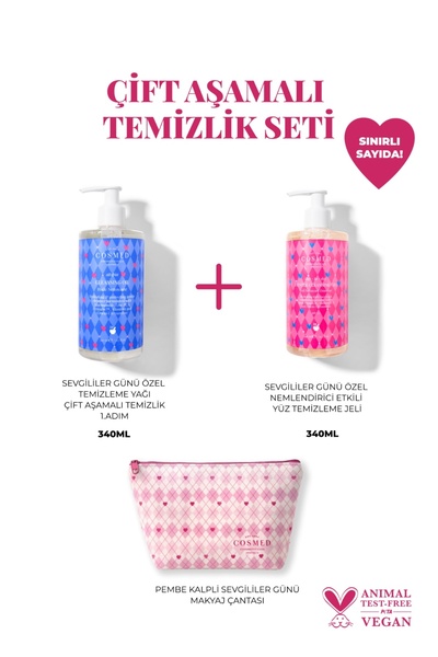 COSMED Sevgililer Gününe Özel Çift Aşamalı Temizlik Seti