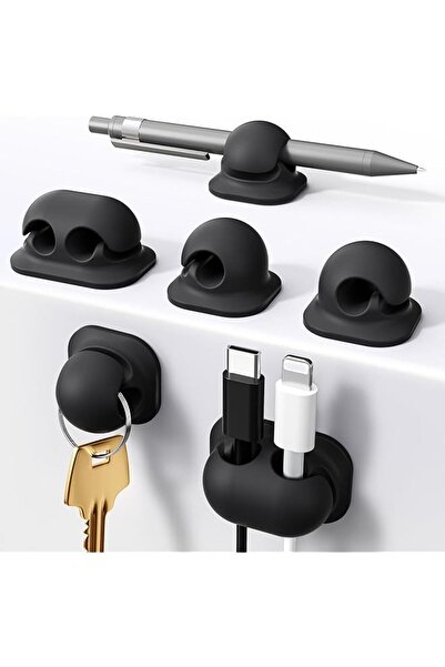 The Bros 6Pack Cable Organizer Clips, Desktop Silicone Cable Holder Clips For...