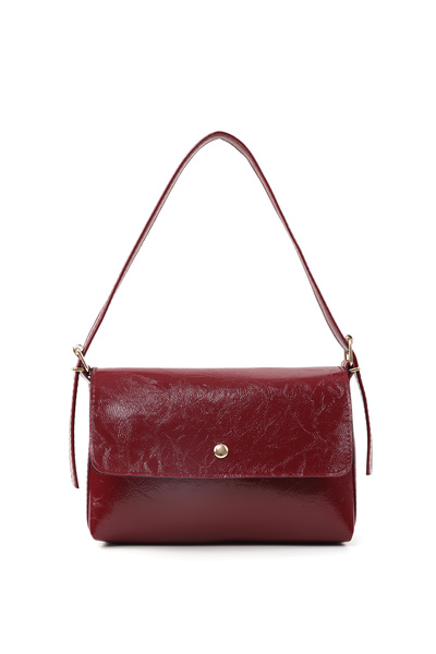 SHAKA Wrinkled Textured Burgundy Shk302 Faux Leather, Single Compartment with...