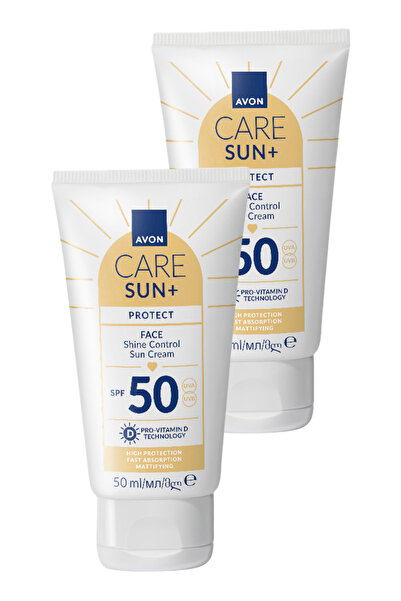 AVON SUN+ PROTECT Yüz İçin Parlaklık Kontrolü Güneş Kremi SPF50 50 Ml. İkili ...