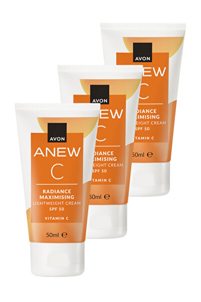 AVON Anew Vitamin C SPF50 Korumalı Nemlendirici Losyon 50 Ml. Üçlü Paket