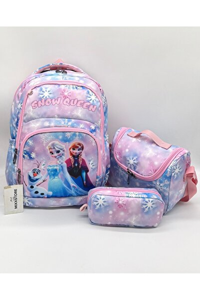 ms mixxstore Geantă de școală primară din țesătură impermeabilă cu model de c...