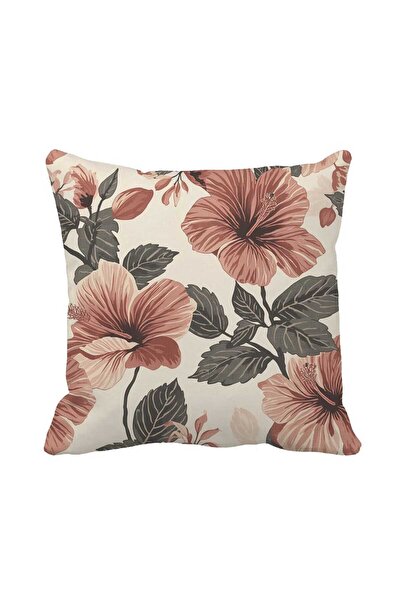 Queen Jera Hibiscus Flower Patterned Decorative Throw Pillow Cover - Bohemian...