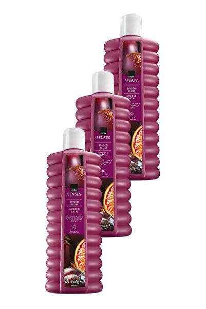 AVON Spiced Plum Baharatlı Erik ve Portakal Kokulu Banyo Köpüğü 500 Ml. Üçlü ...