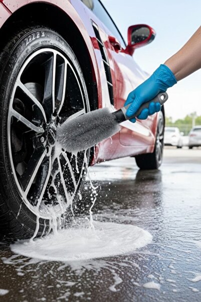 Duffa Otomobil Jant Temizleme Fırçası Lastik Temizleme Fırçası Detay Temizlik...