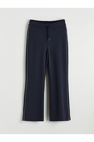 LC Waikiki Navy Blue Elastic Waist Wide Leg Women's Sweatpants from Güli̇s Gi...