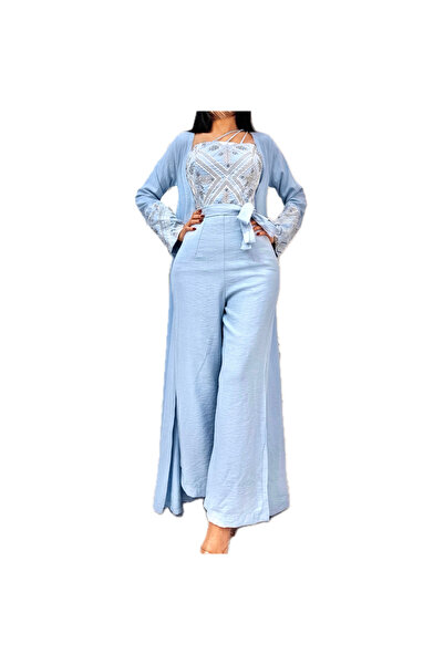 MARIETTAKSA Ramadan jumpsuit. Color: Sky blue. Size: Multiple sizes. Model's ...