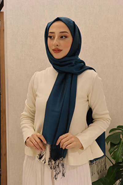 Şalland Crony Shawl Petrol Blue