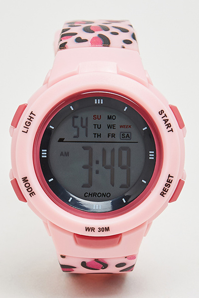R&B Girl's Pink Printed Digital Watch