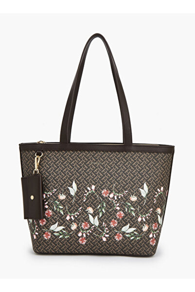 Flora Bella by Shoexpress حقيبة توت مطبوعة بأحرف أولى ومقبض مزدوج