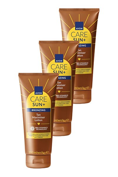 AVON Care SUN+ BRONZING Bronzlaştırıcı Losyon 200 Ml. Üçlü Paket