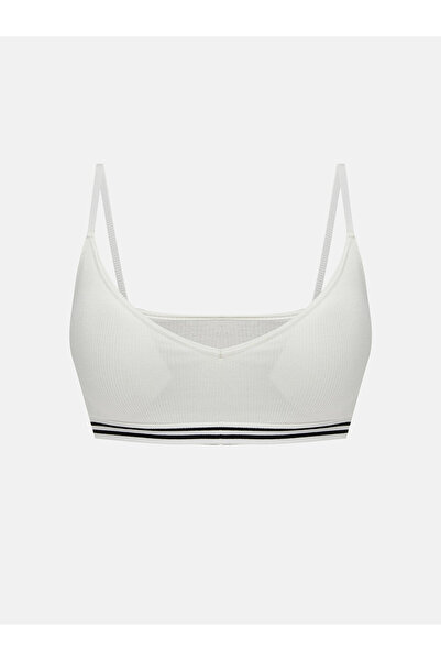 LC Waikiki Lcw Young Ecru U-Neck Plain Bustier