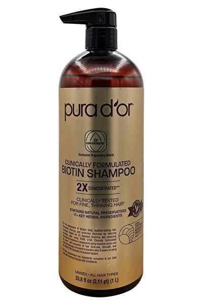 Pura D'or Pura D'Or Biotin Shampoo for Fine Hair 1Lt