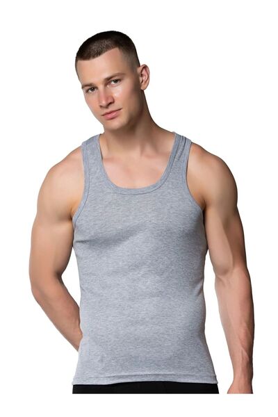 GÜMÜŞ Argintiu 6 piese 4019 Tricou sport cu nervuri pentru bărbați