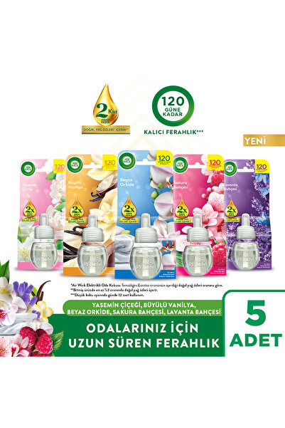 Air Wick Elektrikli Oda Kokusu Yedek Yasemin Çiçeği + Büyülü Vanilya + Beyaz ...