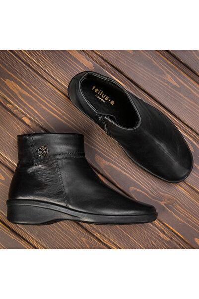 Tellus Women's Leather Extra Wide "TELLUS" 02-09, Black