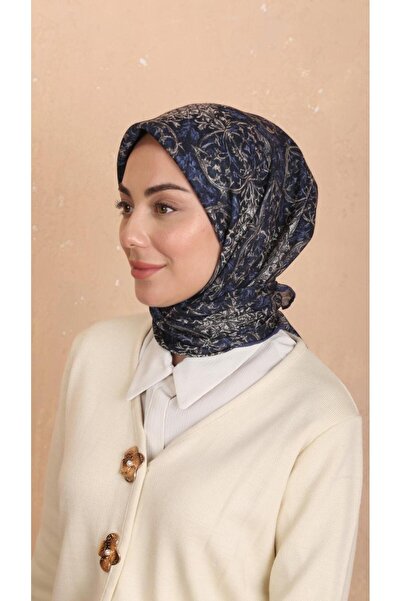 locella Soft Pamuk Eşarp Koyu Mavi