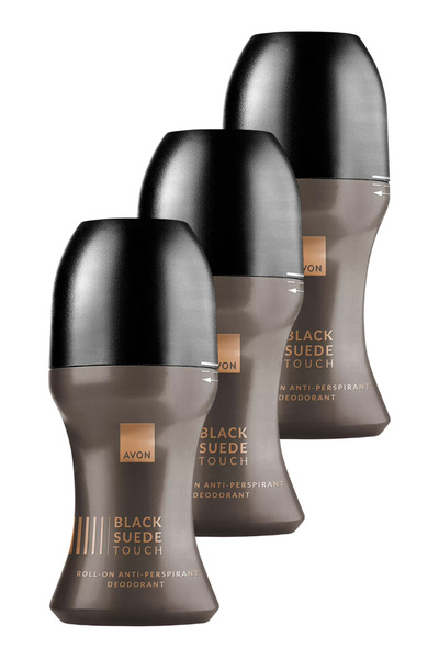 AVON Black Suede Touch Erkek Roll On 50 Ml. Üçlü Paket