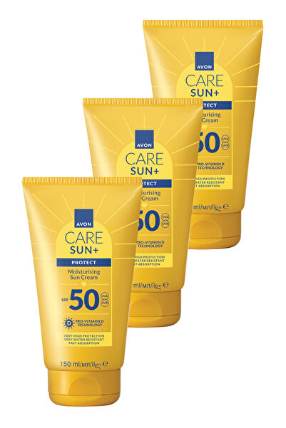 AVON Care SUN+PROTECT Nemlendirici Güneş Kremi SPF50 150 Ml. Üçlü Paket