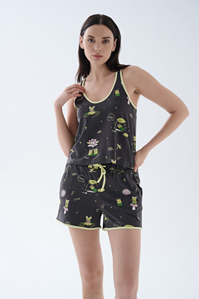 Hays Kadın Pamuklu İnce Askılı Atlet Pijama Üstü