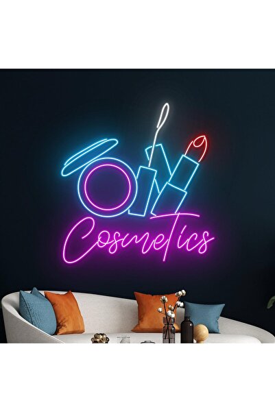 Slasa Nail Salon Hair Washing Cutting Styling LED Neon Sign Wall Decor 55x55 cm