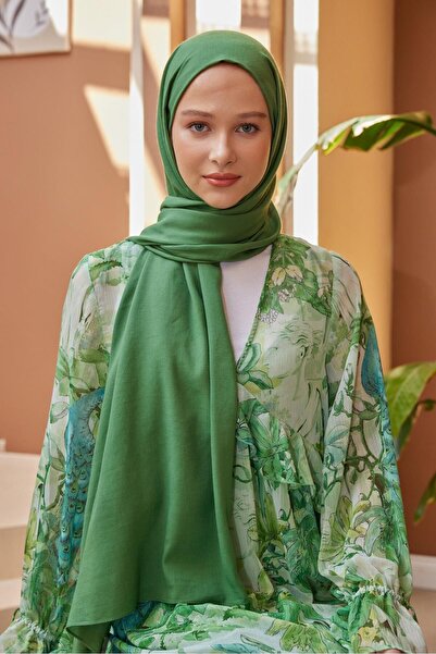 Şalland Natural Cotton Shawl Grass Green