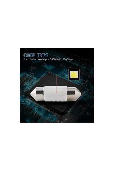 PyAuto Set de 2 becuri LED C5W 31mm Albe