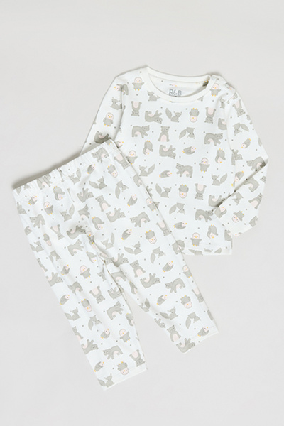 R&B طقم ملابس مطبوع متعدد الألوان للأولاد