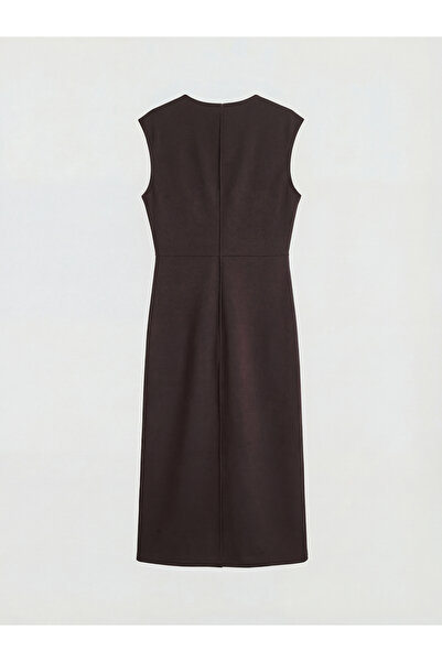 LC Waikiki فستان بوديكون بياقة مفتوحة باللون البني من GULIS GİYİM