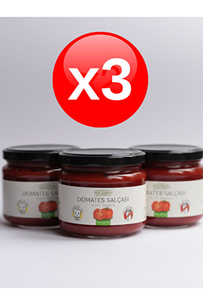 Taze Dükkan Tuzsuz Domates Salçası 300gr 3 kavanoz avantajlı set