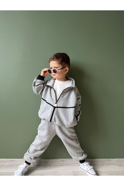 favorimkids Boy's Zippered Tracksuit Set
