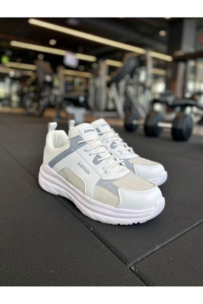 Jumax Men's White Daily Walking Sports Shoes Comfortable Flexible Sole 049