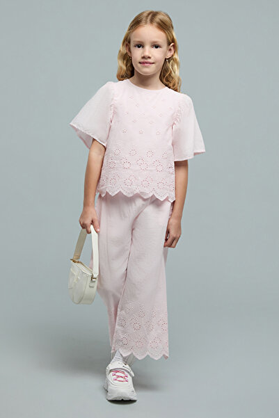 R&B طقم ملابس وردي للبنات من شيفلي