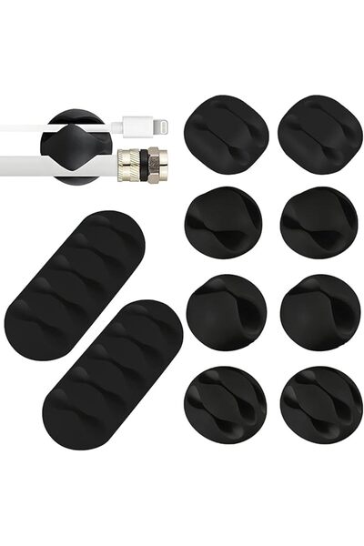 The Bros 10 Pcs Cable Holder Clips, Desk Cable Management Clips, Nightstand P...
