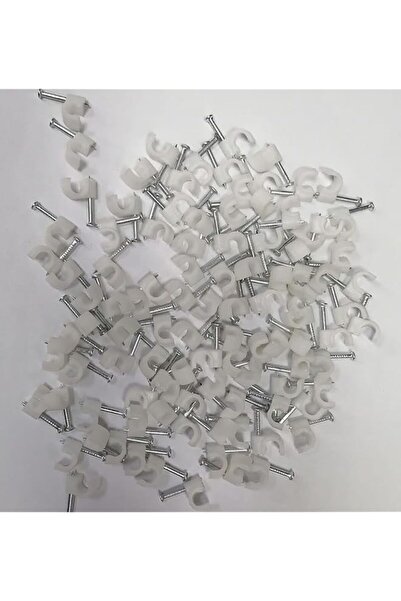 The Bros مشابك كابلات، مقاس 5 مم، عبوة بيضاء من 100 قطعة