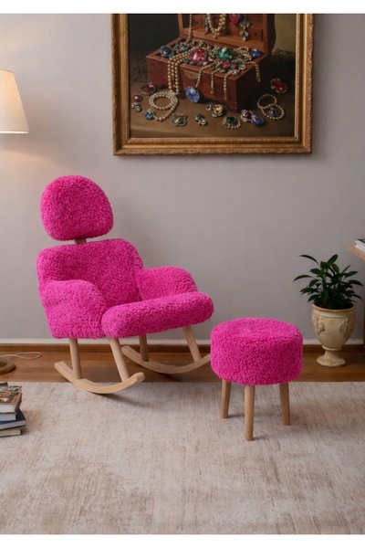 BEYLERBEYİ Sallanan koltuk ve puf, Başı ayarlanabilir TV koltuğu ve puf